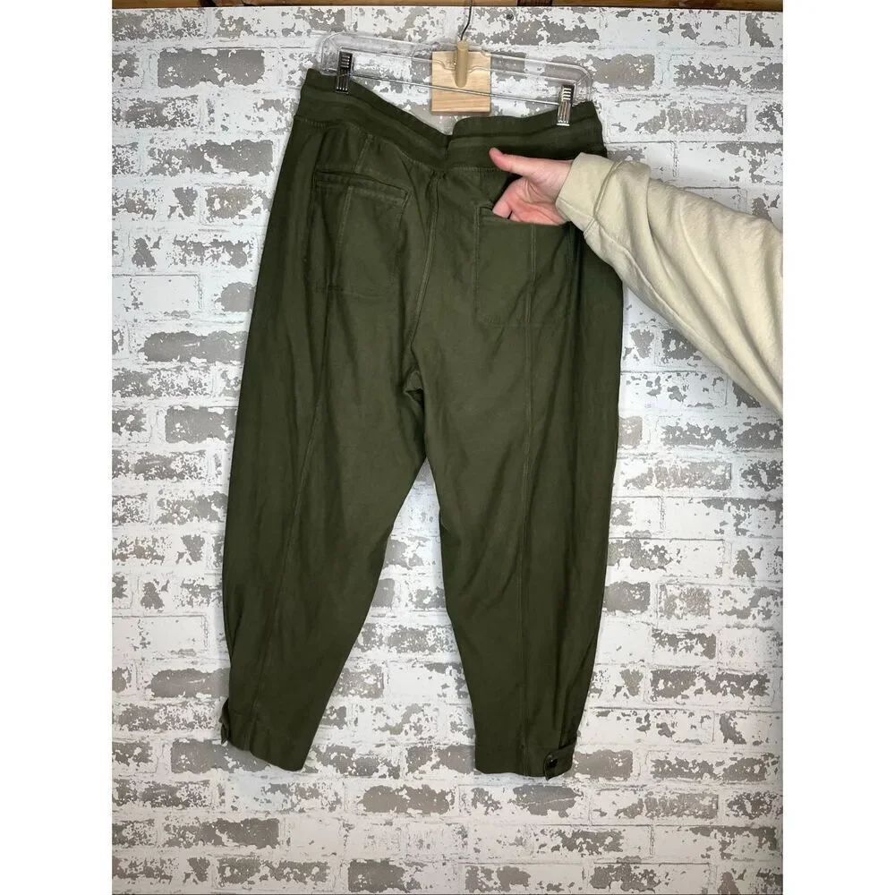 Athleta | women olive green joggers cotton blend - Picture 7 of 10